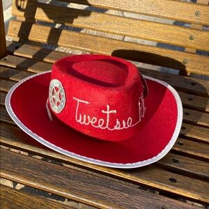 Tweetsie Railroad hat kids western cowboy cap Red vintage